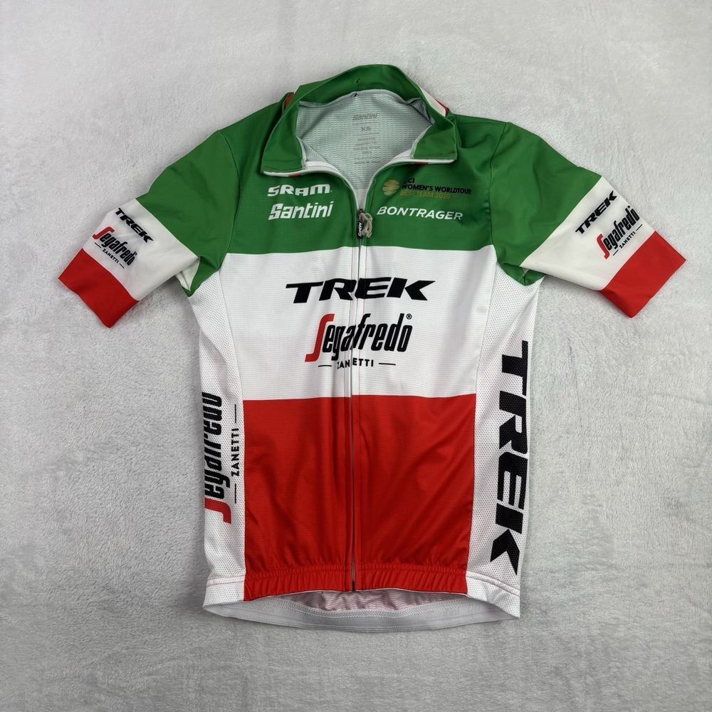 2020 Santini Trek Segafredo Zanetti Full Zip Cycling Jersey Men's XS Red Green
